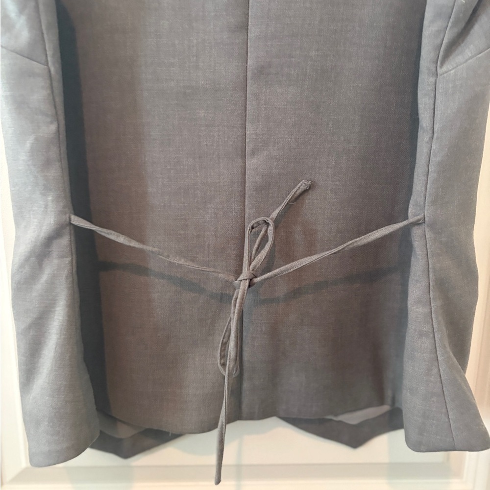 NWT Abercrombie & Fitch Gray Career Academic Preppy Relaxed Tailored Vest L - Picture 12 of 12